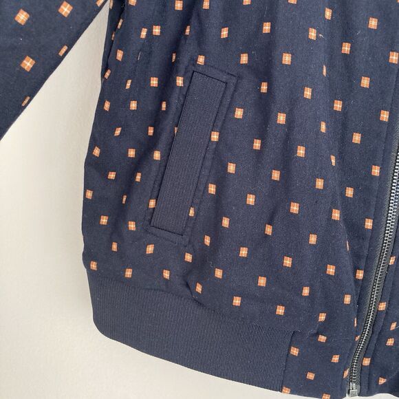 Anthropologie Harlyn Womens Full Zip Jacket Navy Orange Size XL Pockets Casual - Picture 5 of 10